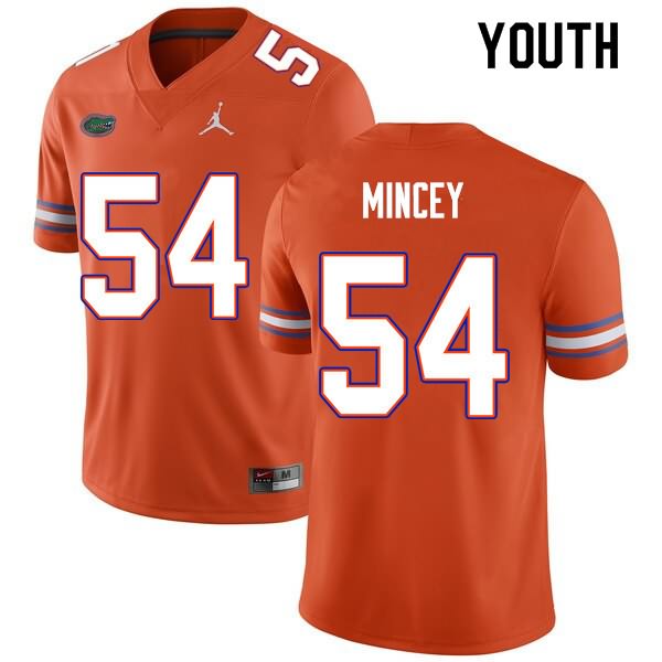 Youth NCAA Florida Gators Gerald Mincey #54 Stitched Authentic Nike Orange College Football Jersey ZUI1665RY